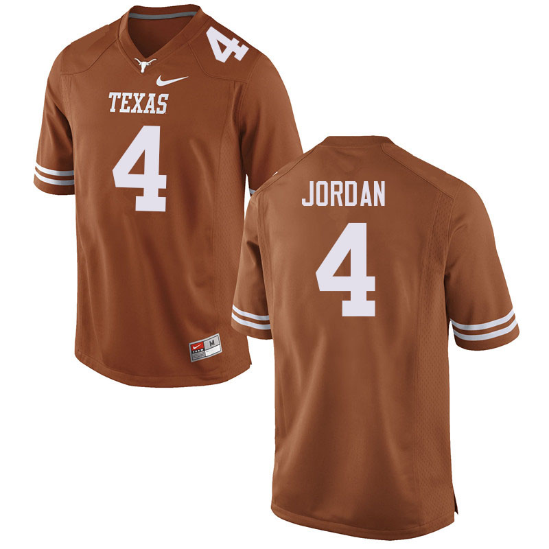 Men #4 Austin Jordan Texas Longhorns College Football Jerseys Sale-Orange